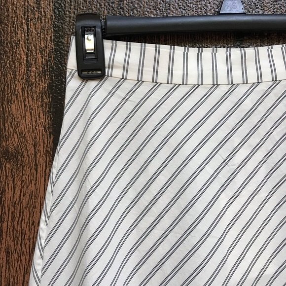 NWT Joie Yenene Porcelain Shirting Stripe Asymmetrical Skirt Women's Size 2 - Picture 13 of 14
